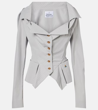 Monday pinstripe peplum cotton shirt | Vivienne Westwood