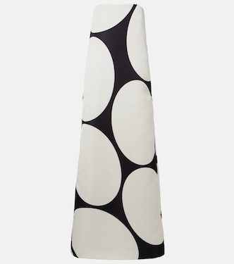 Vestido de fiesta de satén con lunares | Dries Van Noten