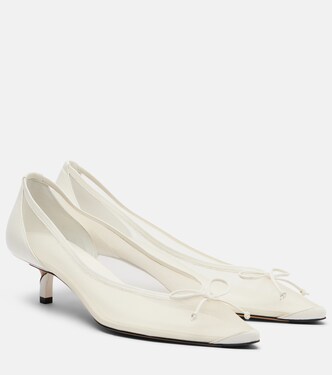 Tourni leather-trimmed mesh pumps | Jacquemus