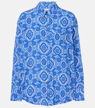 Mykonos printed silk shirt | Heidi Klein