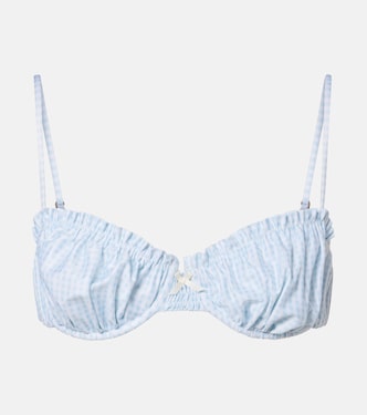 Moana gingham bikini top | Faithfull