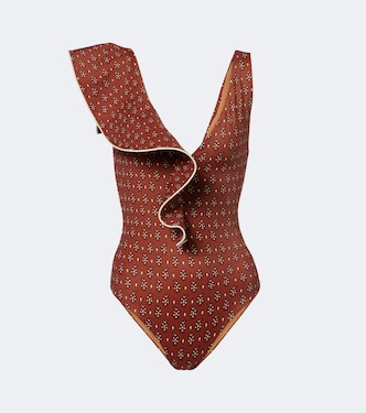 Maillot de bain à imprimé et volants | Johanna Ortiz