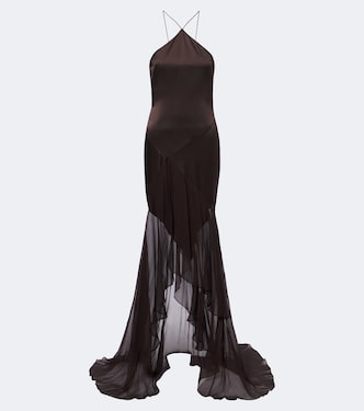 Halterneck silk gown | Alex Perry