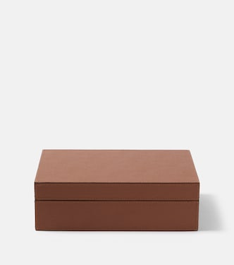 Santiago leather and wooden cigar box | Giobagnara