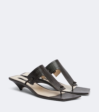 Edge snake-effect leather mules | Christen
