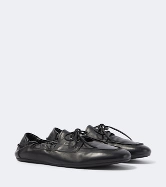 Shuffle leather loafers | Prada