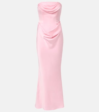 Robe aus Satin mit Corsage | Rotate