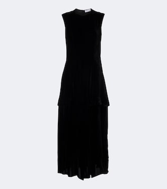 Pleated velvet midi dress | Stella McCartney