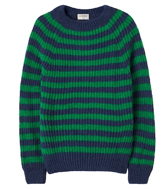 Striped knitted sweater | Cozmo