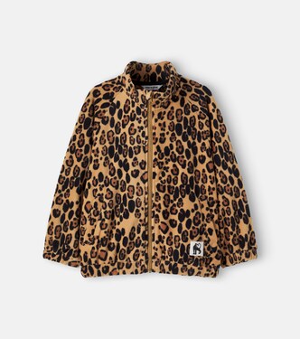 Leopard print fleece jacket | Mini Rodini