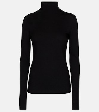 Essential turtleneck cotton top | Vince