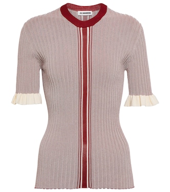 Striped ribbed-knit top | Jil Sander