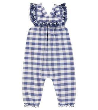 Baby checked cotton playsuit | Tartine et Chocolat