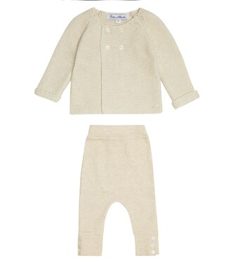 Baby cotton cardigan, leggings and bootie set | Tartine et Chocolat