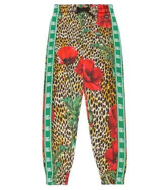 Pantalon de survêtement imprimé en coton | Dolce&Gabbana Kids