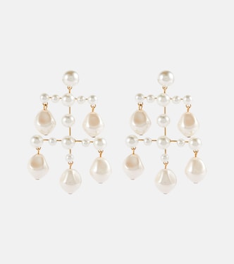 Pendientes Imogene con perlas sintéticas | Jennifer Behr