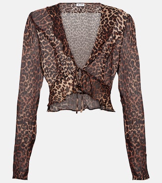 Neelu leopard-print crêpe blouse | Rixo