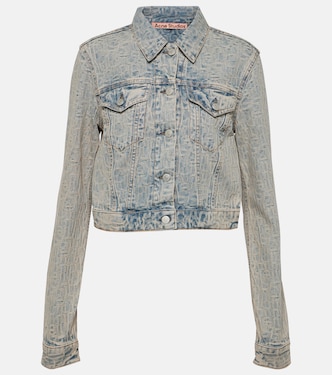 Cropped jacquard denim jacket | Acne Studios