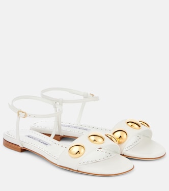 Chaouhen embellished leather sandals | Manolo Blahnik