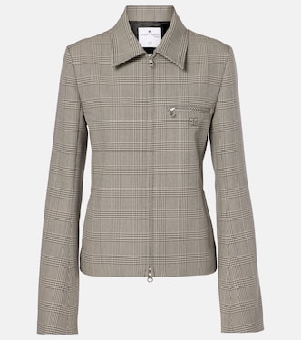 Prince of Wales check wool-blend jacket | Courrèges