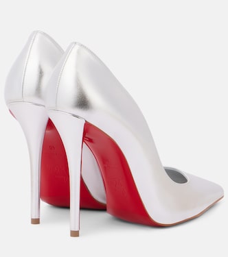 Miss Z 100 metallic leather pumps in silver - Christian Louboutin