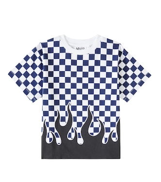 Rodney checked cotton jersey T-shirt | Molo