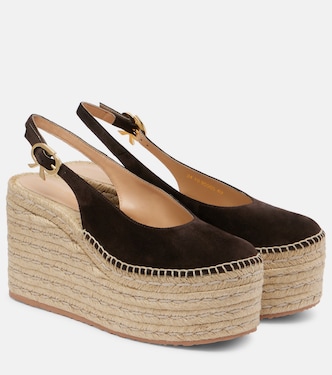 Suede slingback espadrille wedges | Gianvito Rossi