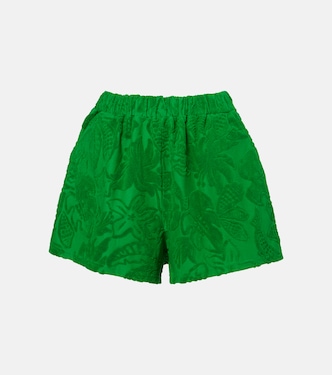 Floral cotton-blend terry shorts | Farm Rio