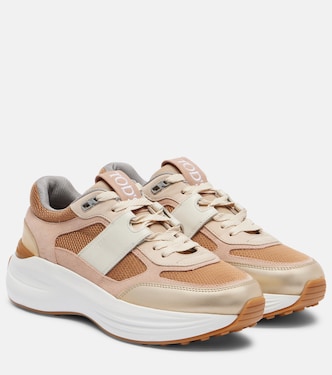 Leather-trimmed sneakers | Tod's
