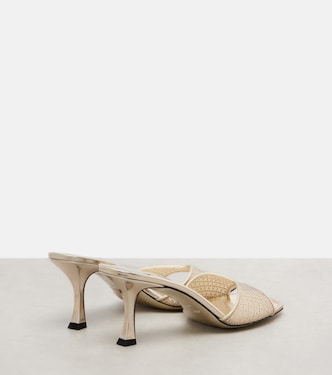 Skye 70 embellished mesh mules in gold - Jimmy Choo | Mytheresa