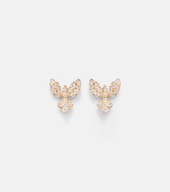 18kt gold earrings with diamonds  | Anita Ko