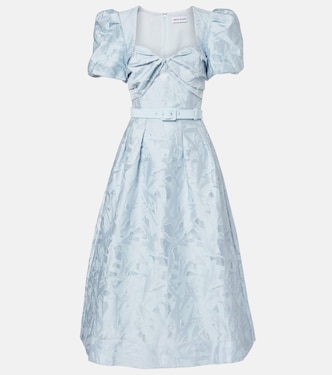 Anneli cotton-blend jacquard midi dress | Rebecca Vallance