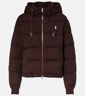 Cable-knit wool and cashmere puffer jacket | Polo Ralph Lauren