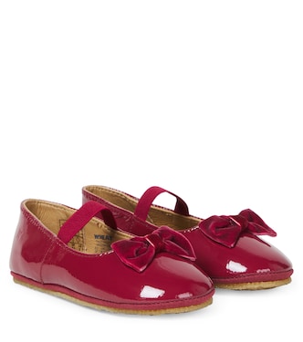 Rosen 페이턴트 레더 메리제인 플랫 슈즈 | Wheat