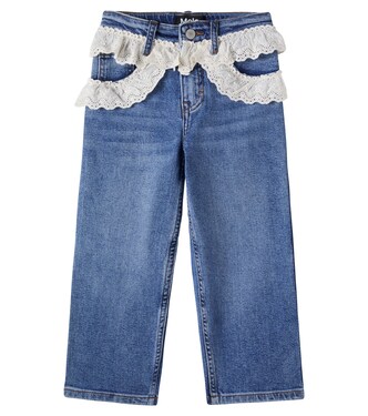 Aiden蕾丝边饰牛仔裤 | Molo