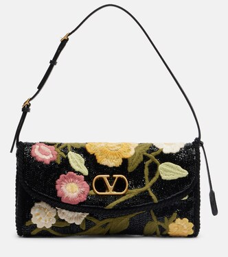 DeVain embroidered beaded shoulder bag | Valentino Garavani