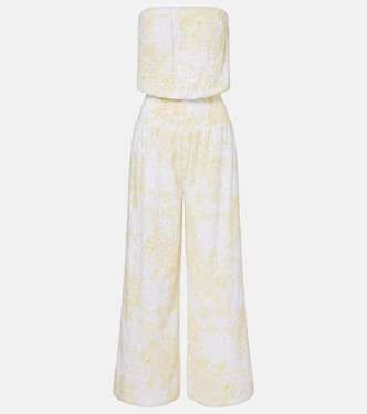 Naomi broderie anglaise cotton jumpsuit | Melissa Odabash