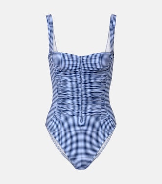 Gingham ruched swimsuit | Karla Colletto