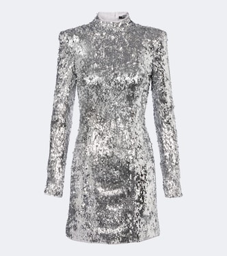 Vestido corto con lentejuelas | Balmain