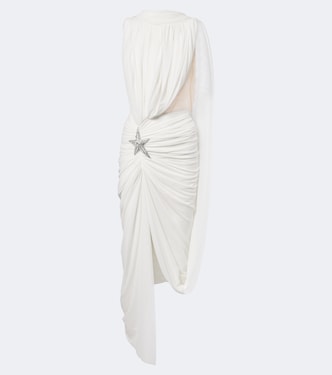 Asymmetric draped embellished minidress | David Koma