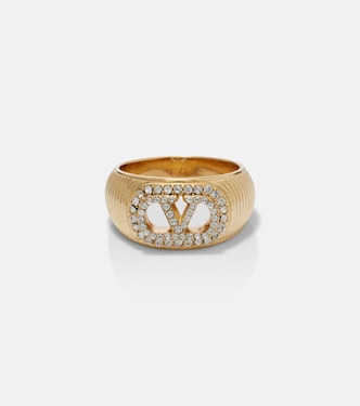VLogo Swarovski®-embellished ring | Valentino