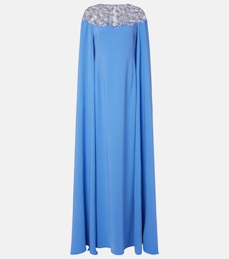 Verzierte Robe aus einem Seidengemisch | Oscar de la Renta