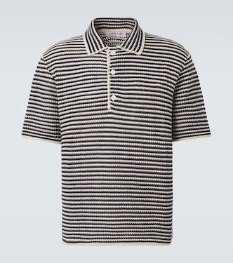 Jersey polo Lowry de algodón y croché a rayas | Orlebar Brown