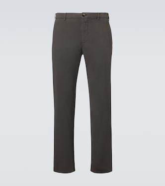 Cotton-blend straight chinos | Agnona