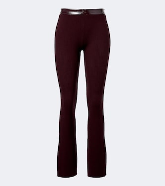 Ribbed-knit flared pants | Courrèges