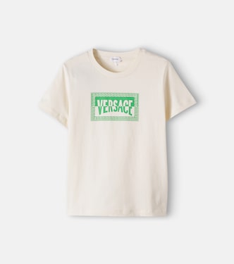 Camiseta de jersey de algodón con logo | Versace Kids