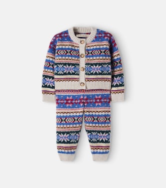 Baby wool-blend cardigan and pants set | The New Society