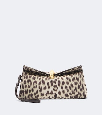 Valérie leopard-print canvas clutch | Jacquemus