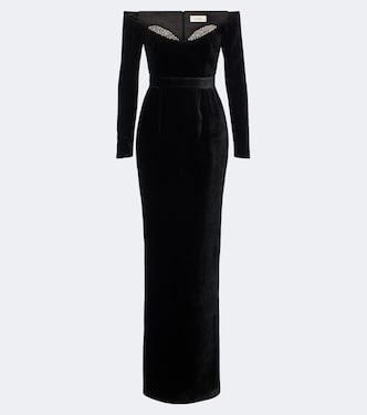 Farah embellished velvet bustier gown | The New Arrivals Ilkyaz Ozel