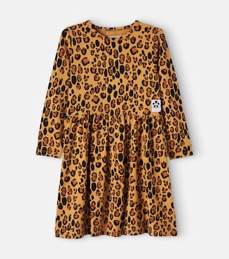Leopard-print jersey dress | Mini Rodini